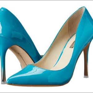 BCBGeneration Bright Teal Patent Heels